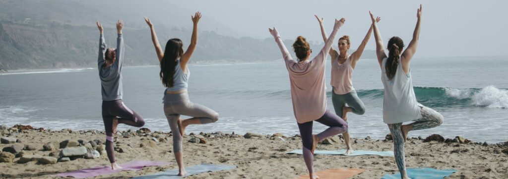 beach yoga